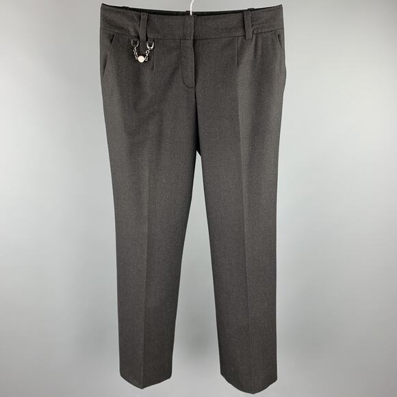 CELINE Size 4 Charcoal Wool Wide Leg Dress Pants - Picture 1 of 1